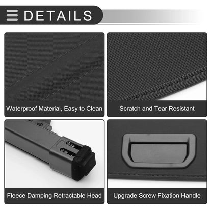 Retractable Cargo Cover for Honda Fit 2002-2007 Rear Trunk Parcel Shelf Black