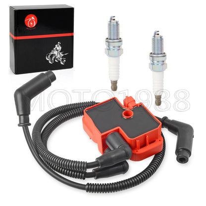2 x Ignition coil & spark plug wire cap for Can-Am Maverick Trail (2018–2023)