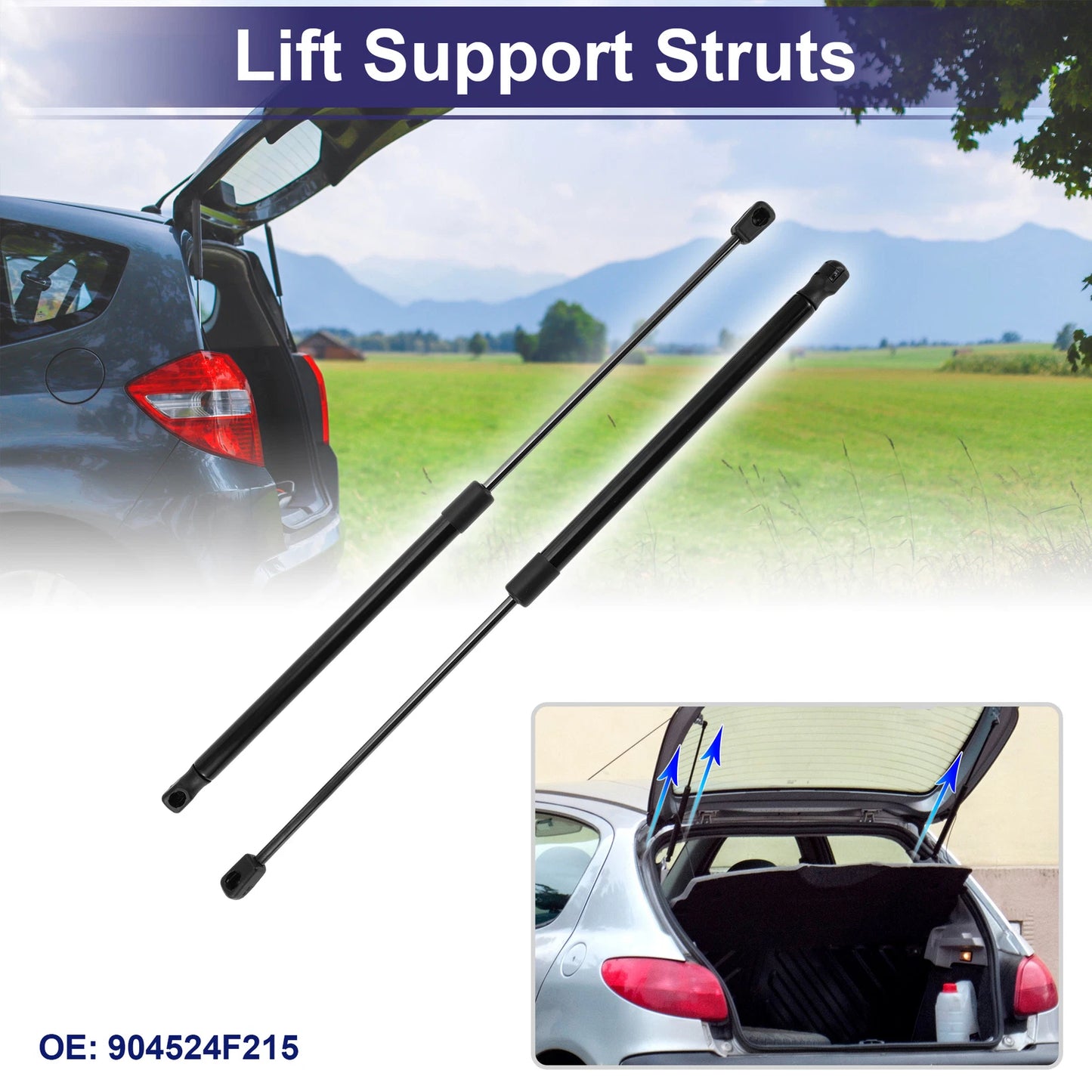 2X Rear Hatch Lift Support Struts No. 904524F215 for Nissan Micra II (1992–2003)