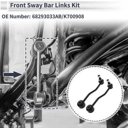 Set of 2 Front Stabilizer Bar Links for Jeep Gladiator (2020–2022) No. 68293033AB/K700908