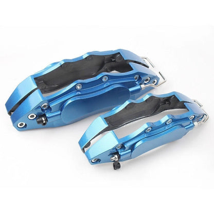 4X Metal 3D Brake Caliper Covers for Universal Fit (Front & Rear) Blue