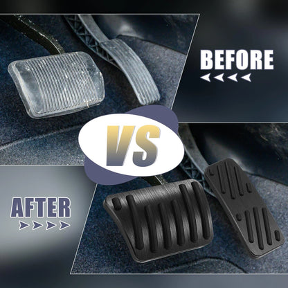 Set of 2 Brake Pedal Gas Accelerator Covers for Jeep Cherokee (2014–2021) Black