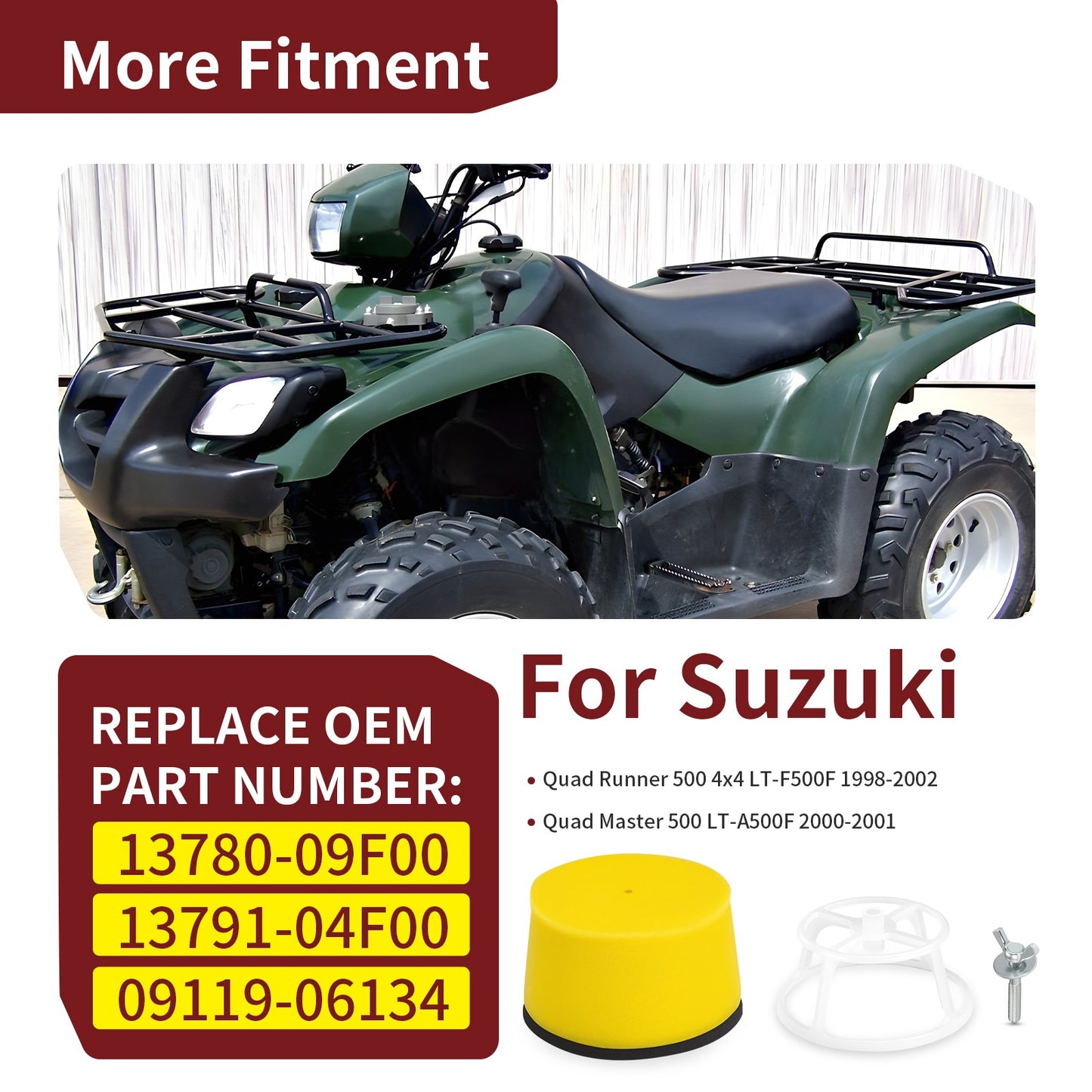 Air Filter Cage Holder for Suzuki Quadmaster 500 (2000–2001)