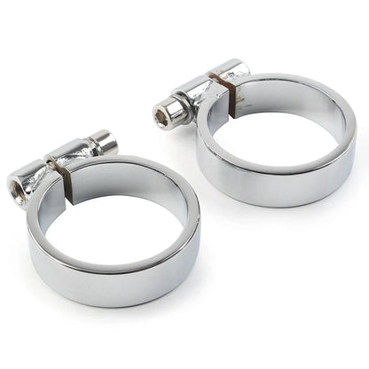 Chrome Exhaust Port Clamps for Harley XL Ironhead Sportster 1000 (1957-1985)