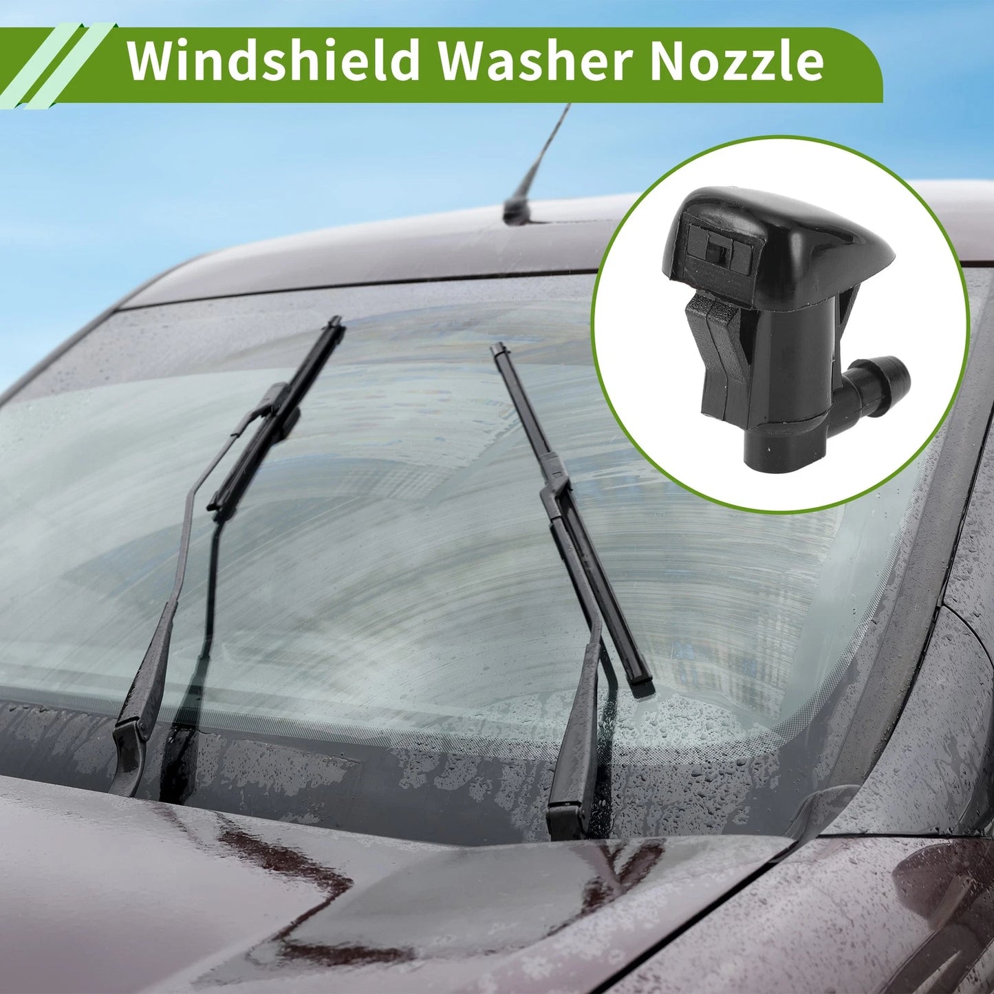 Windshield Washer Nozzle w/ Hose Connector for GMC (No. 15247800)