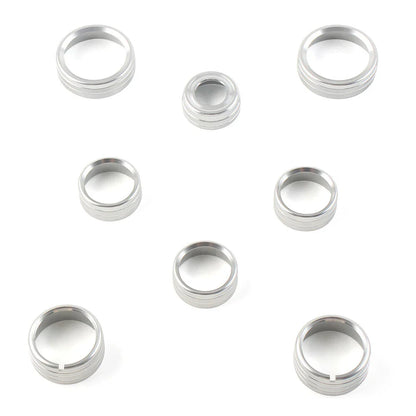 8x Air Conditioner Switch Knob Trim Silver for GMC Sierra (2014-2018)