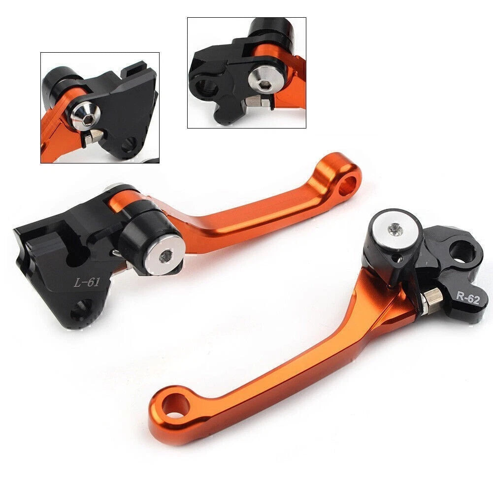 Pivot Dirt Clutch Brake Levers for Kawasaki KX450F (2006–2012) - Orange
