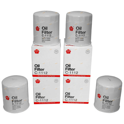 Set of 4 Oil Filters for Landcruiser 80 100 Series (1990–2007)