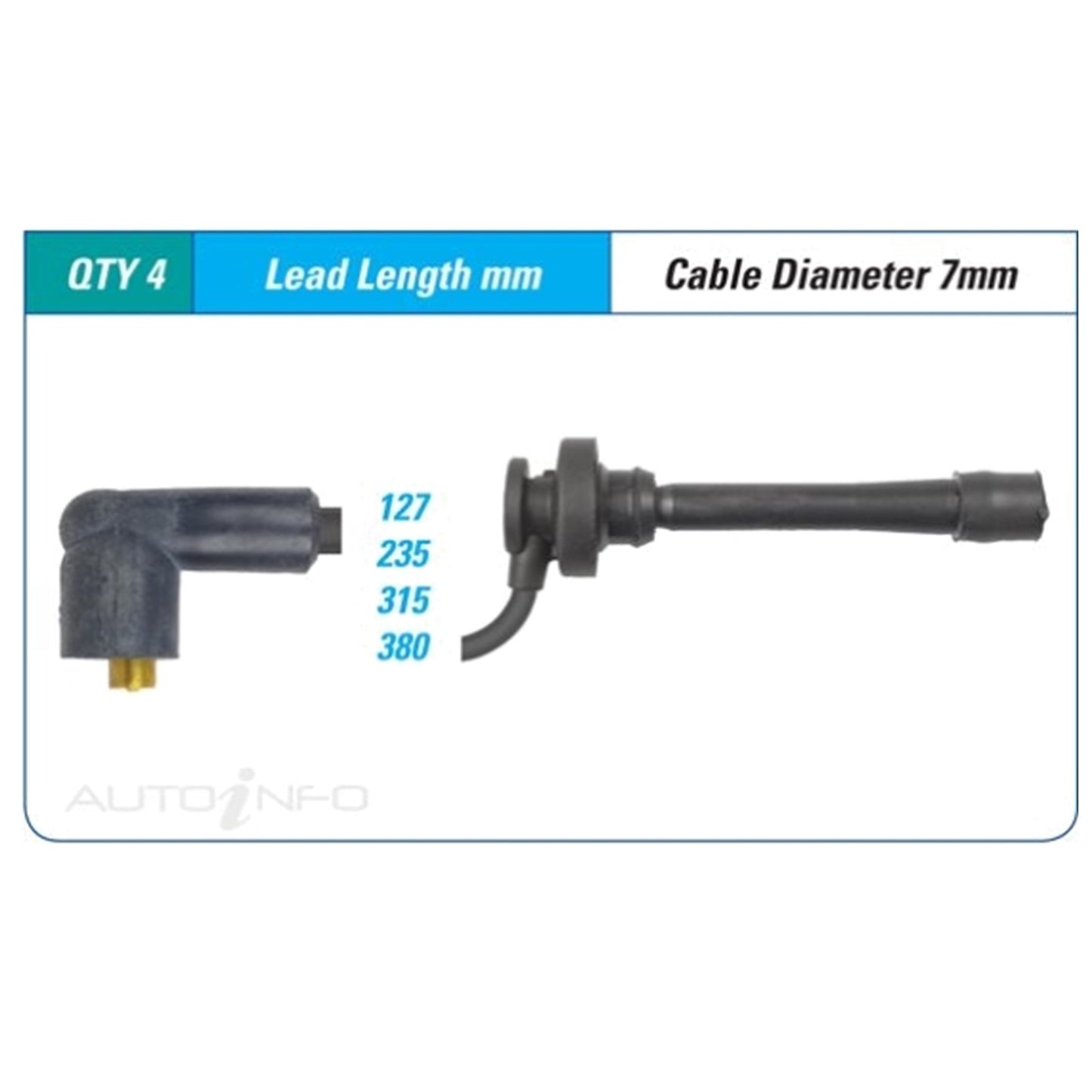 Ignition Spark Plug Lead Set for Kia Rio (2000–2005)