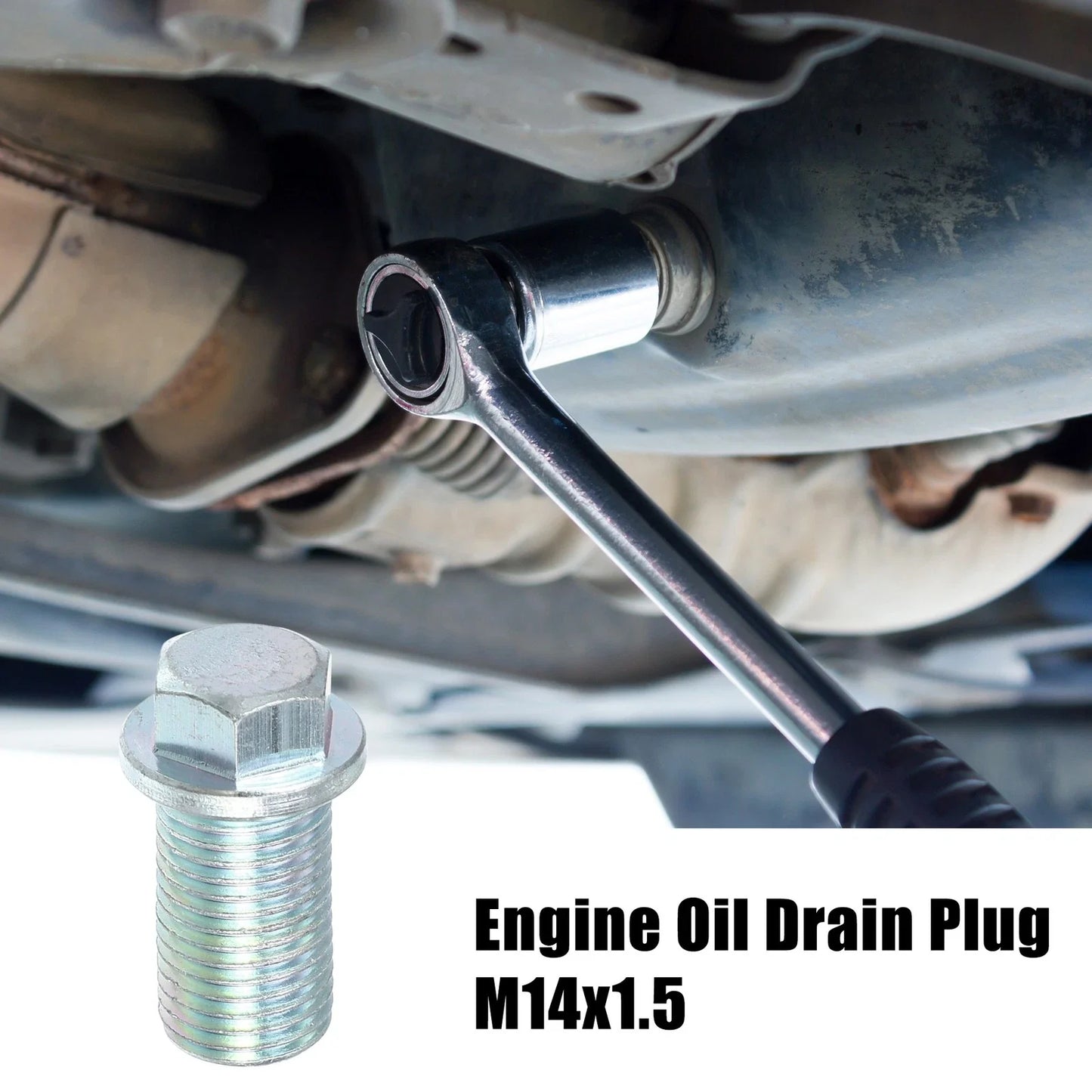 M14x1.5 Steel Engine Oil Drain Plug Screw w/ Seal Ring for Dodge (2003-2023)