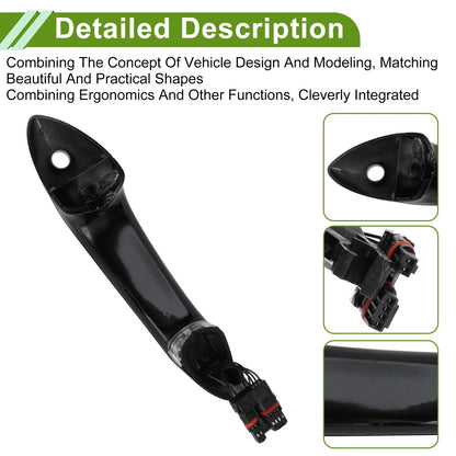 Exterior Door Handle for BMW F07 Front Left - Silver Tone Black