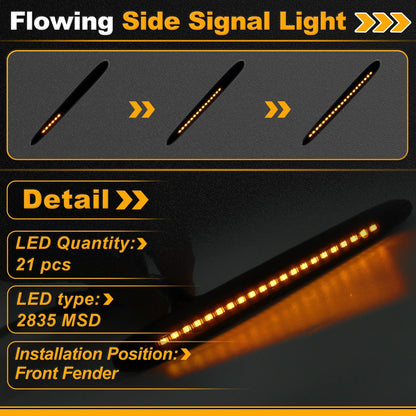 Side Marker Fender Light 50513758 for Alfa Romeo Giulietta (2010–2021) Smoked Lens