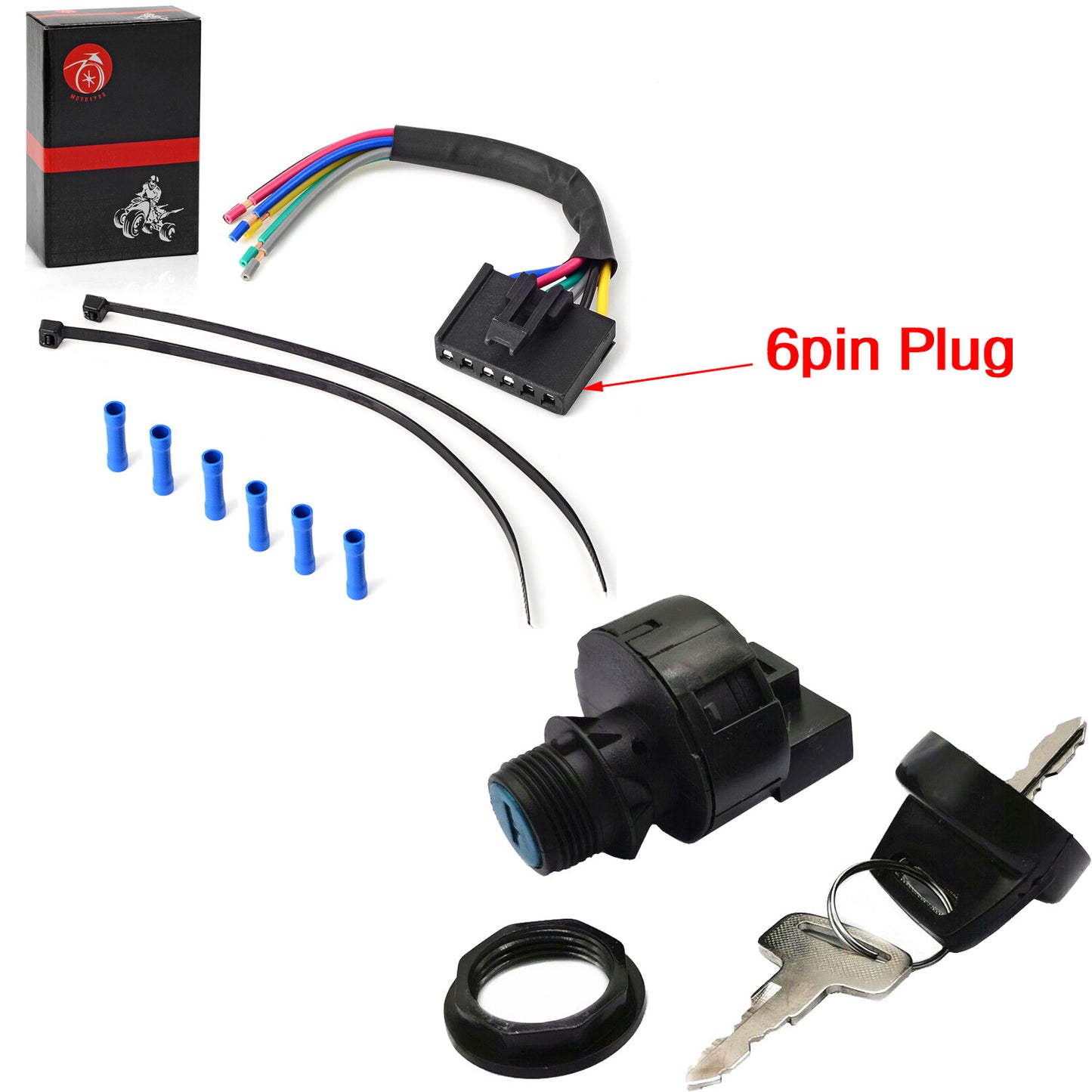 Ignition Key Switch for Polaris Sportsman 400 500 550 600 700 800 (2000–2014)