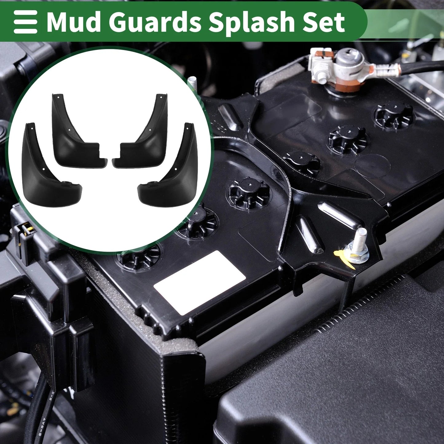 Mud Flaps Splash Guards for Hyundai Accent (2007-2010) with Mount Accessories