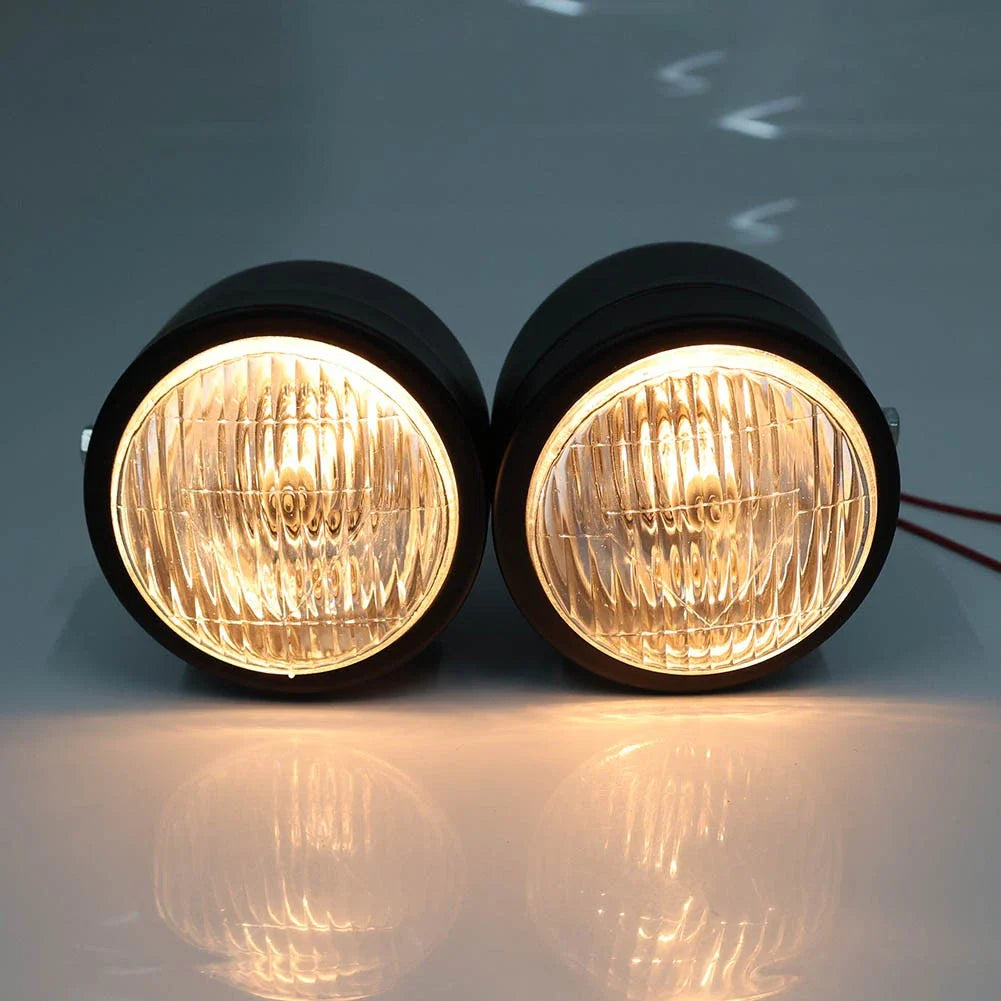 Twin Headlight Dual Lamp for Motorcycle Dirt Bike Street Fighter Universal