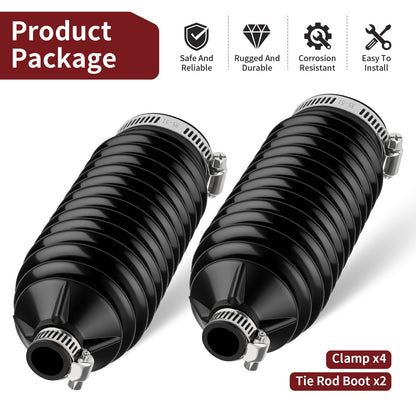 2X Tie Rod Boot with Clamp for Honda Pioneer 700/700-4 (2014–2024)