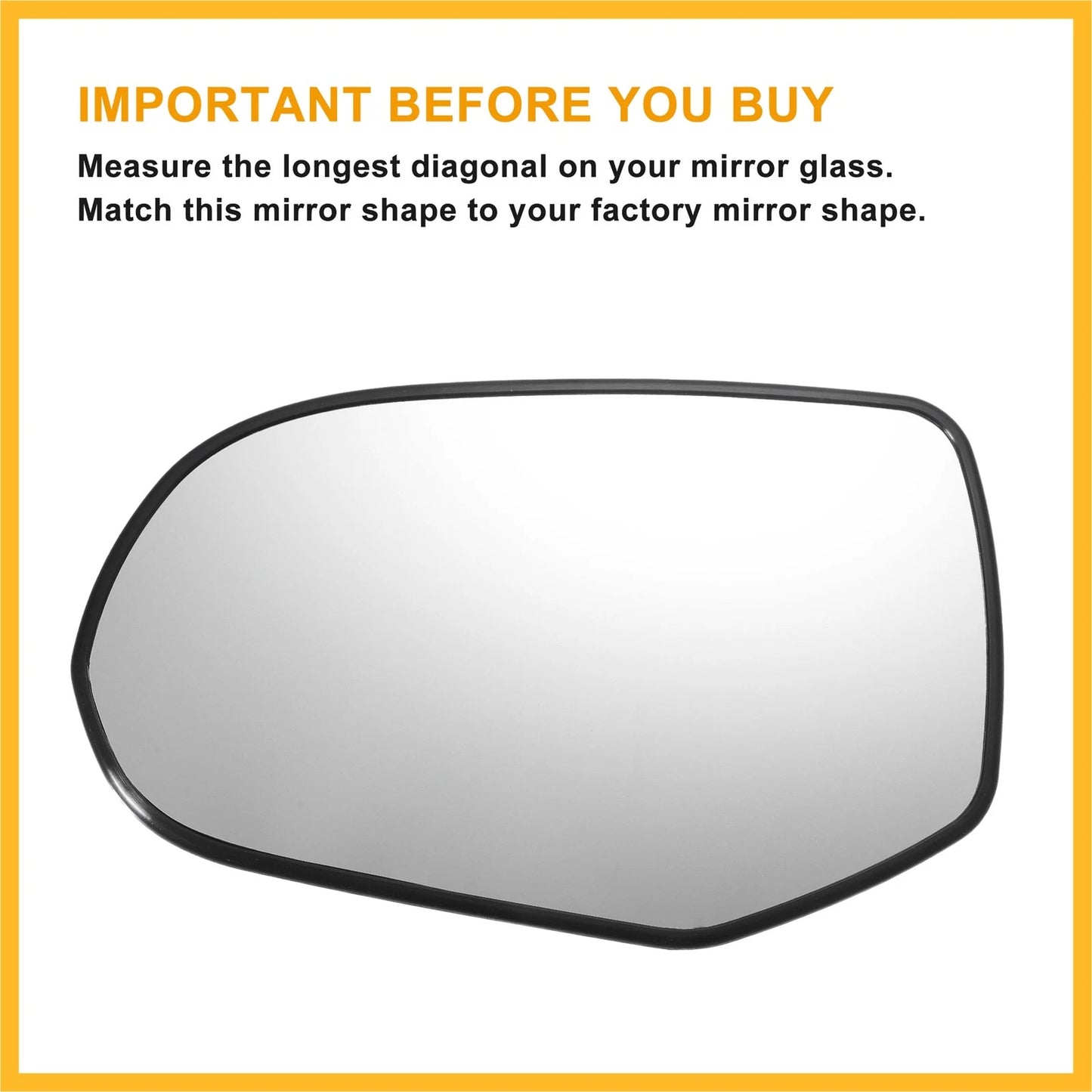 Left Driver Side Heated Mirror Glass for Honda Odyssey (2005–2010)