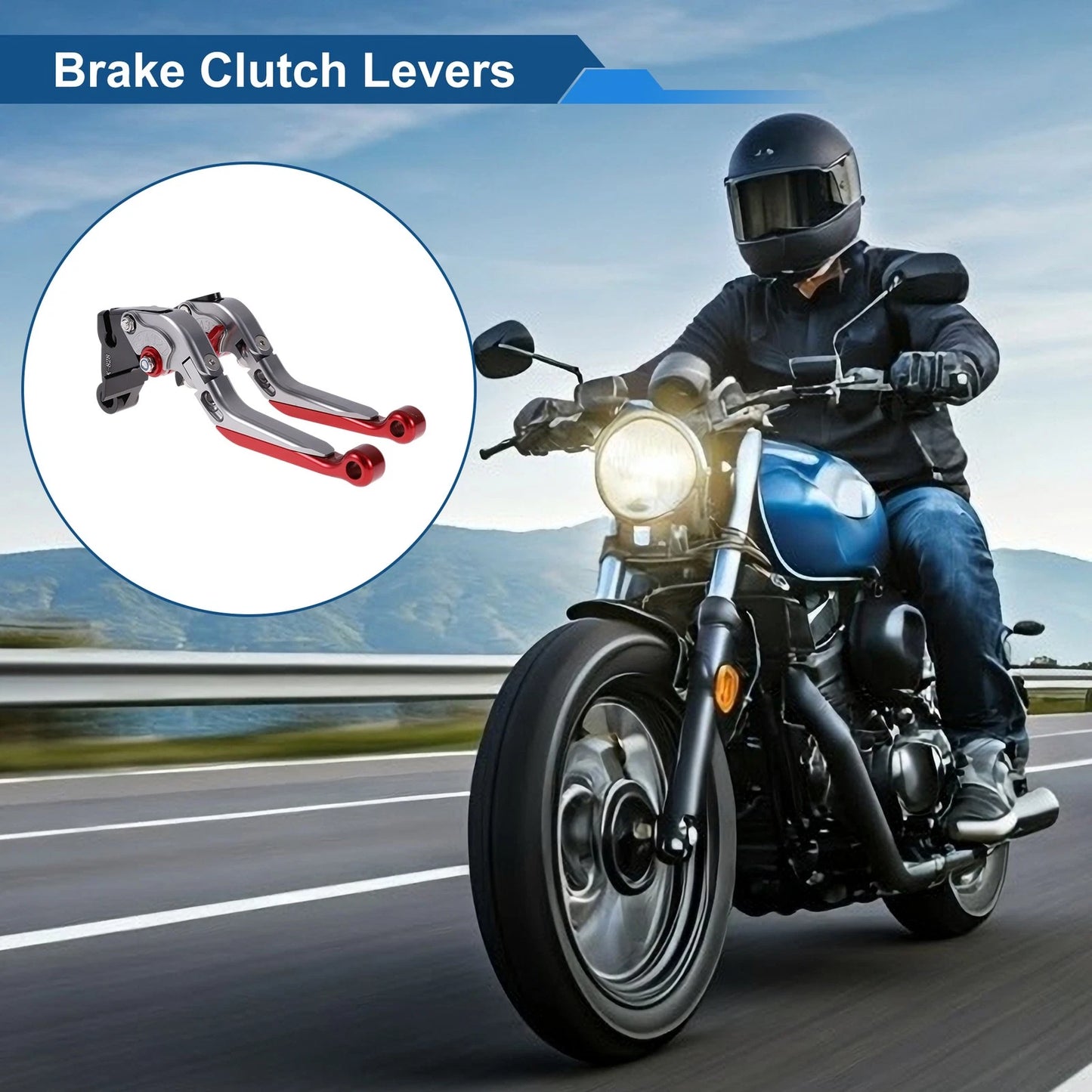 Adjustable Brake Clutch Levers for Kawasaki ZZR600 (2005–2009) Titanium Red