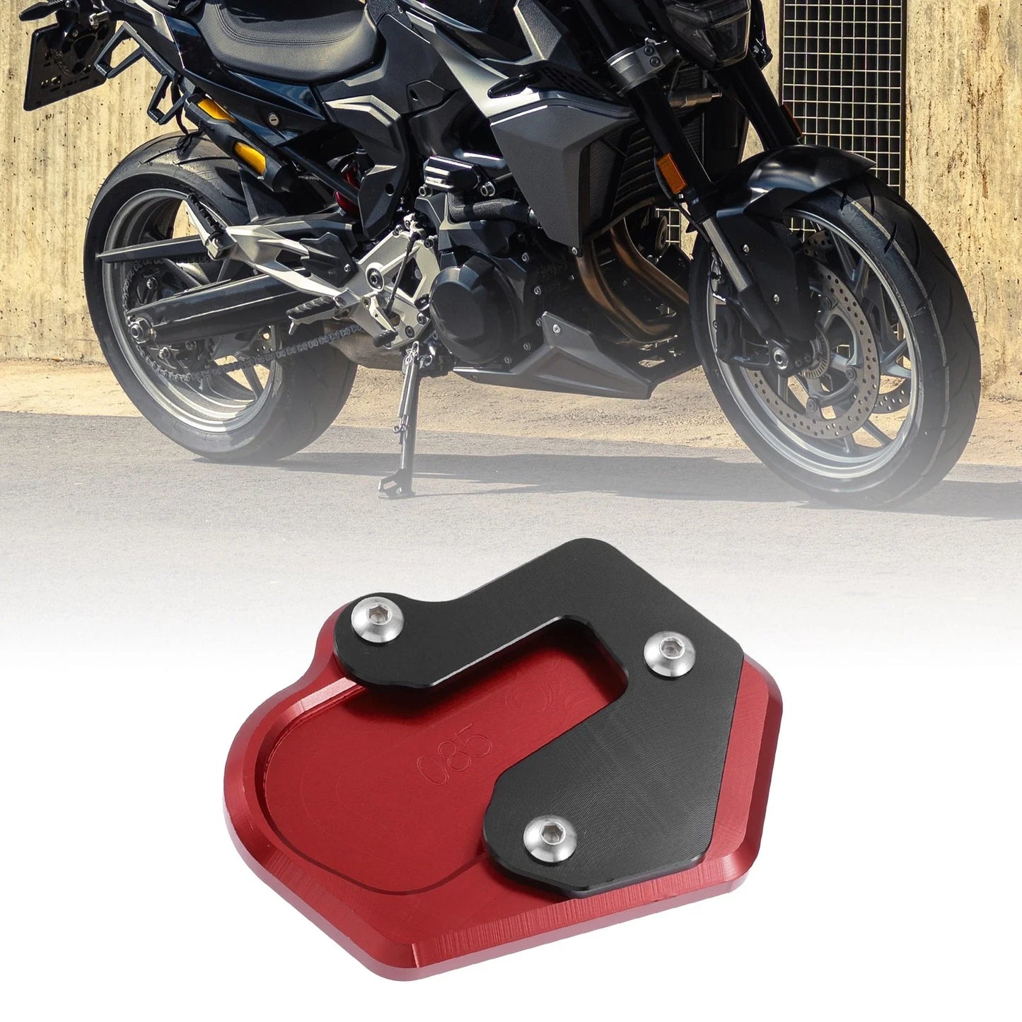 Kickstand Pad for BMW Extender Foot Side Stand Plate Red