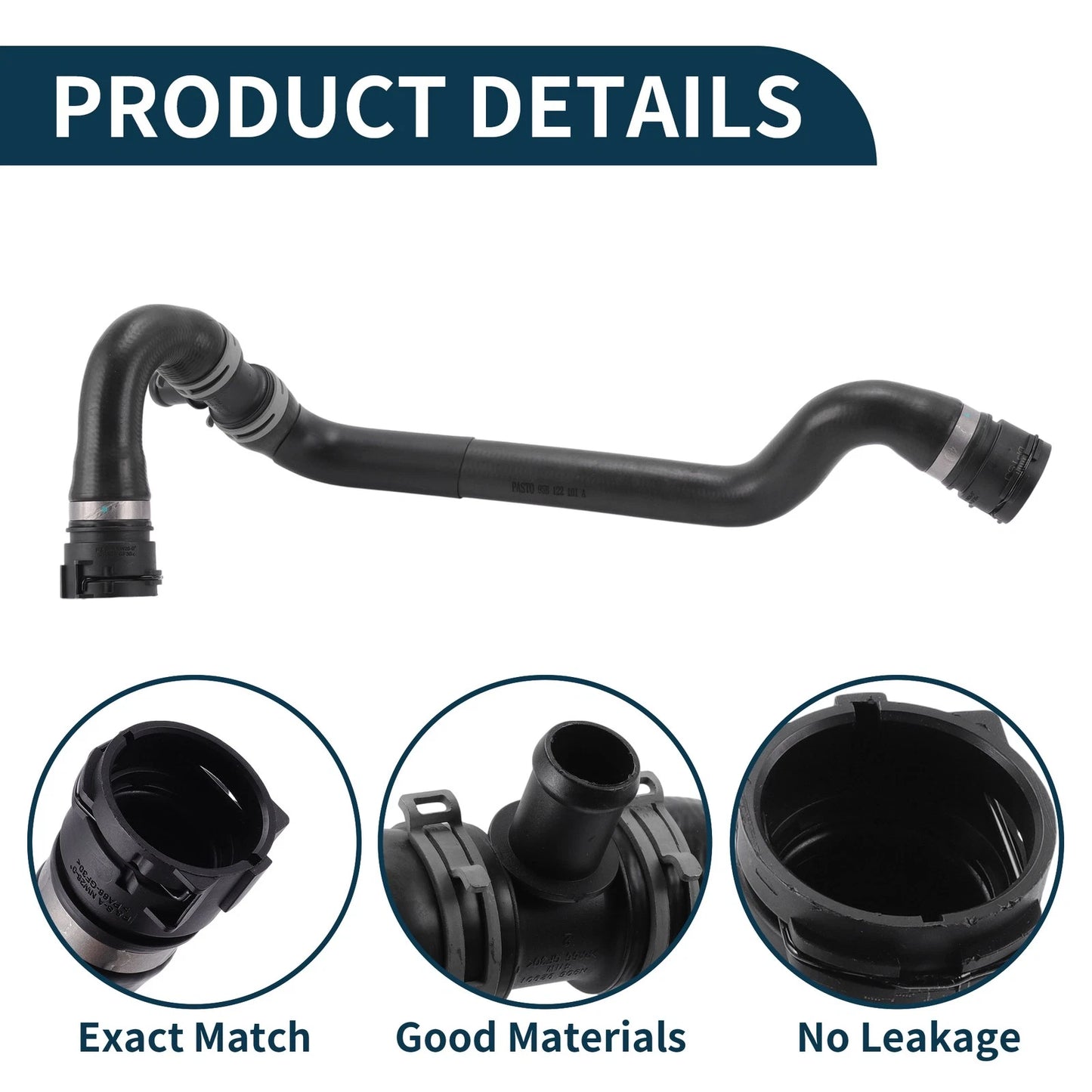 Radiator Hose for Porsche Macan (2017–2024) No. 95B122101A Rubber