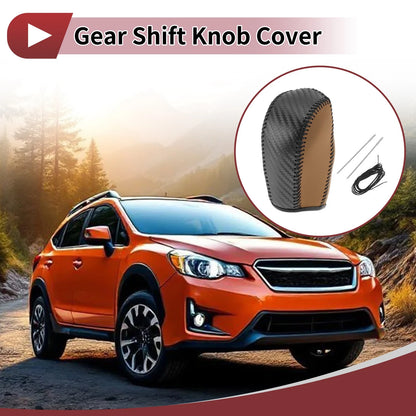 1Pc Gear Shift Knob Cover for Subaru Forester (2014–2017) Black Brown