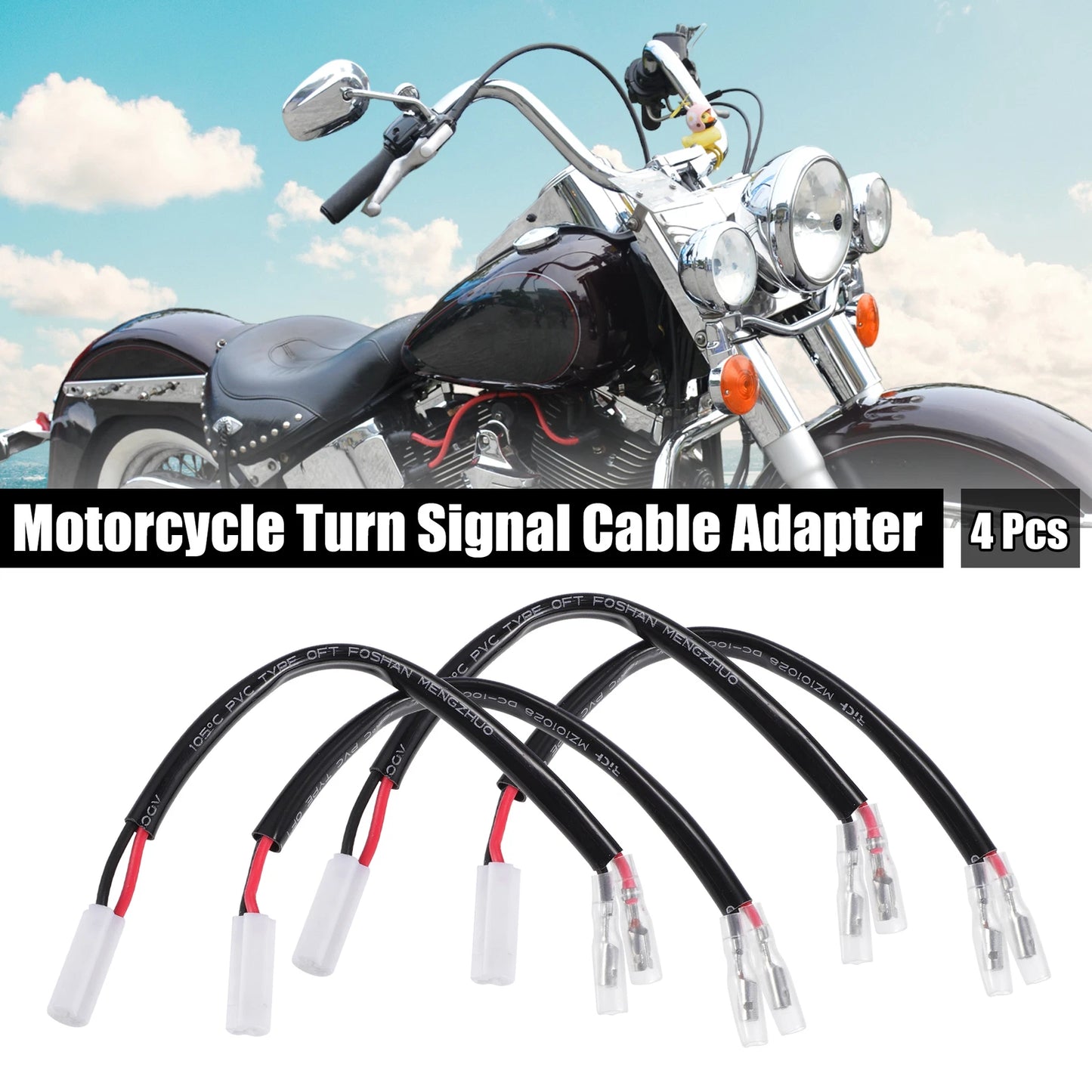 Set of 4 Turn Signal Cable Adapter Connectors for Yamaha R6 (2006–2023)