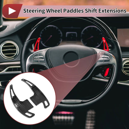 Set of 2 Black Plastic Steering Wheel Paddles for Ford Mustang (2015–2023)