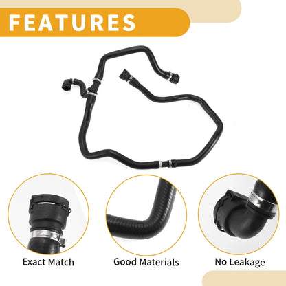 Radiator Hose for BMW 525i 530i (2004–2005) No. 17127519258 Rubber Black