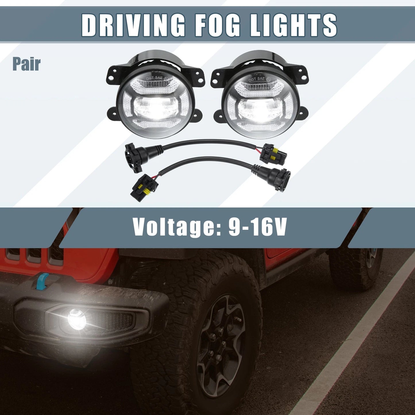 2X 4 Inch LED Fog Light for Jeep Grand Cherokee (2011–2013)