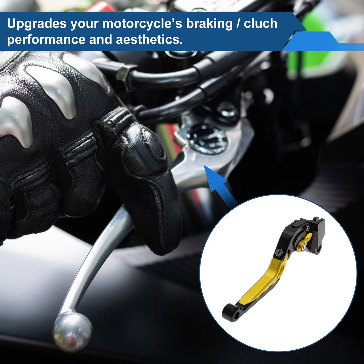 Adjustable Brake Clutch Lever for Kawasaki Versys 650 (2006–2023) Black Gold