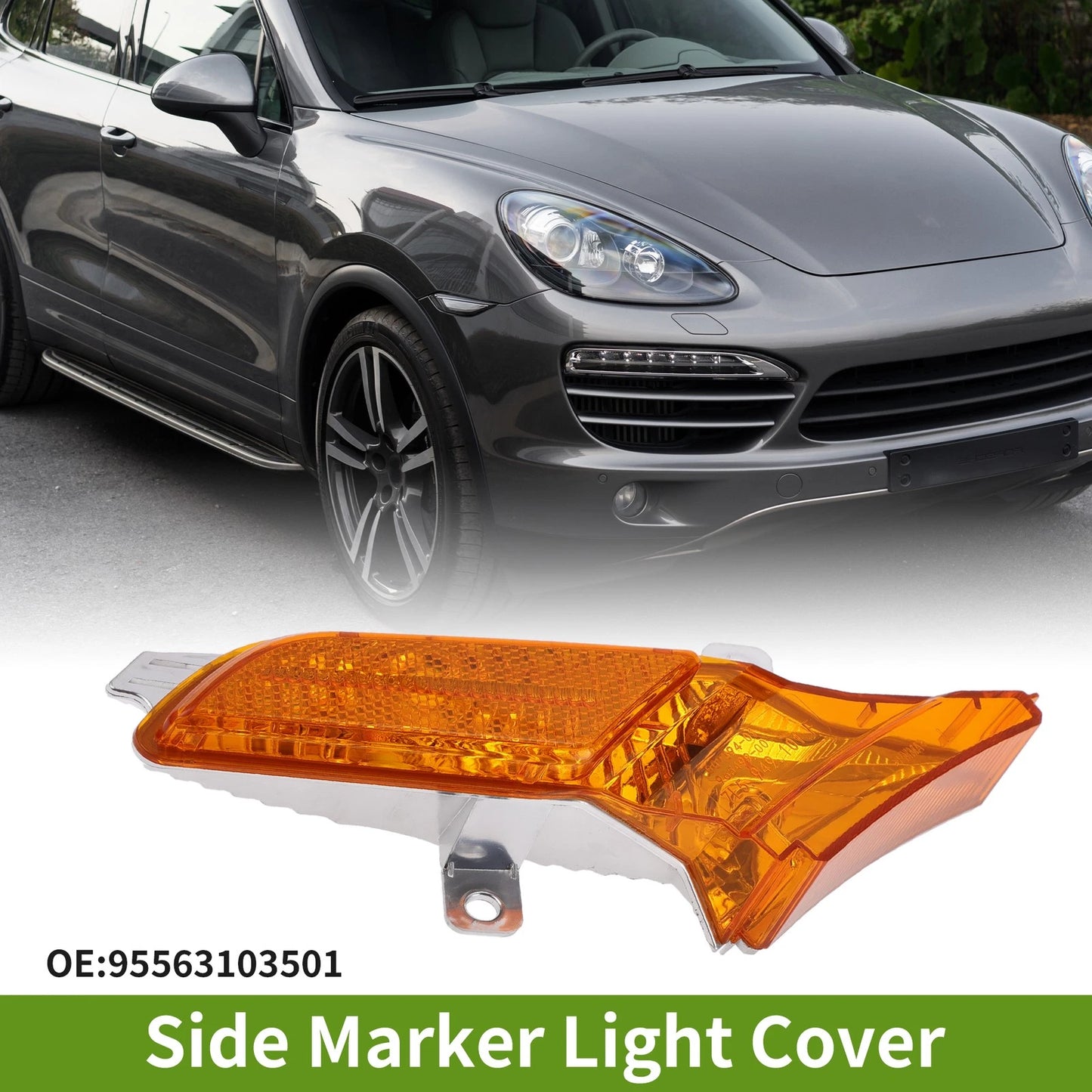 1 Pc Left Side Marker Light Cover for Porsche Cayenne (2003–2010) No. 95563103501