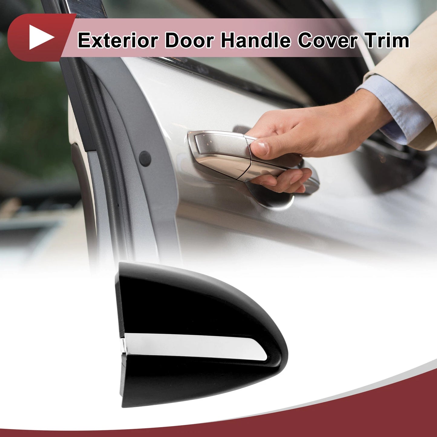 Exterior Door Handle Cover Trim for Toyota Corolla (2014–2018) Black