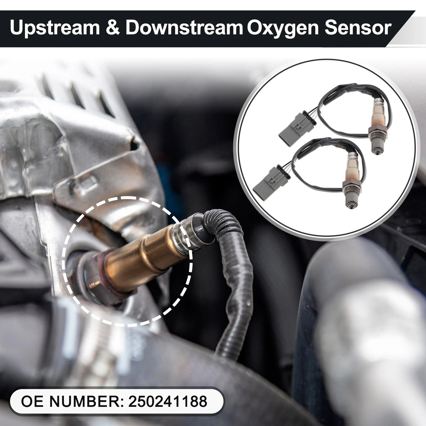2X Upstream Downstream Oxygen Sensor for Chevrolet Cruze L4 1.4L (2011–2016) No. 250241188