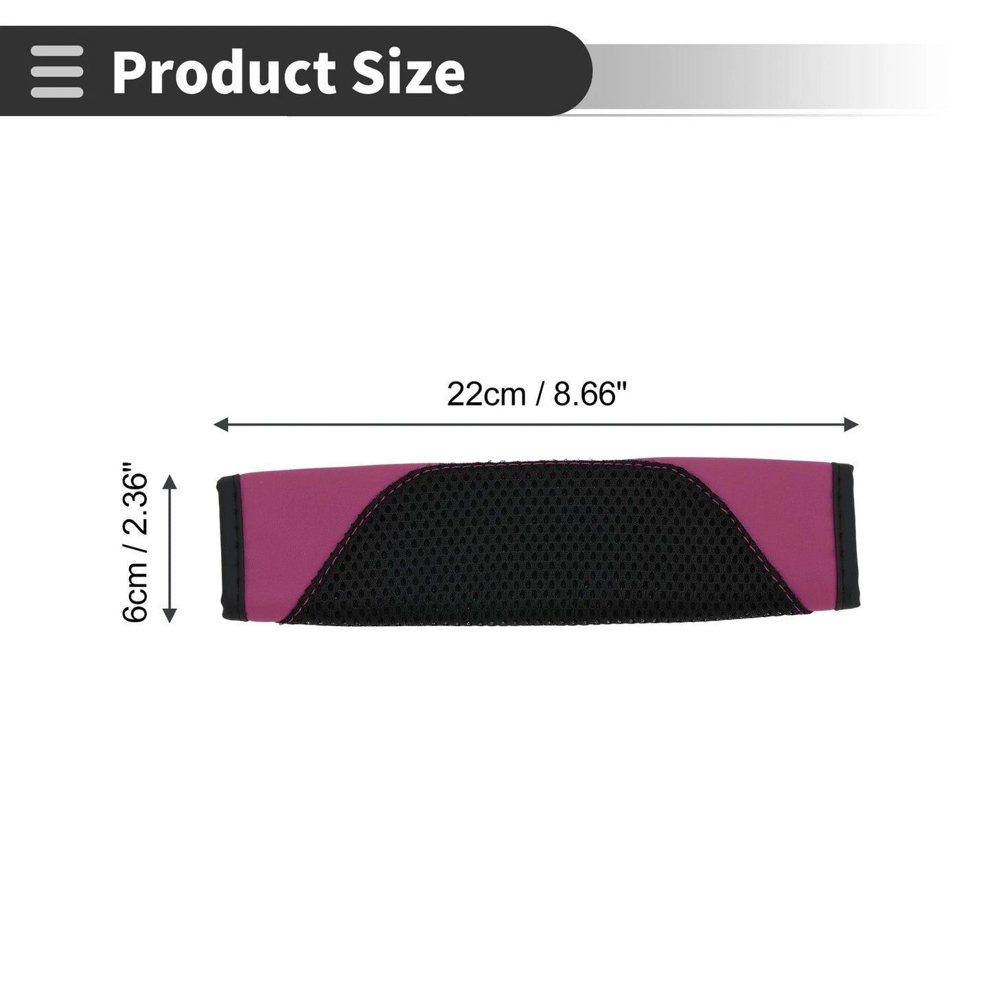 Set of 2 Pink Seat Belt Cover Pads for Universal Fit (22cm)