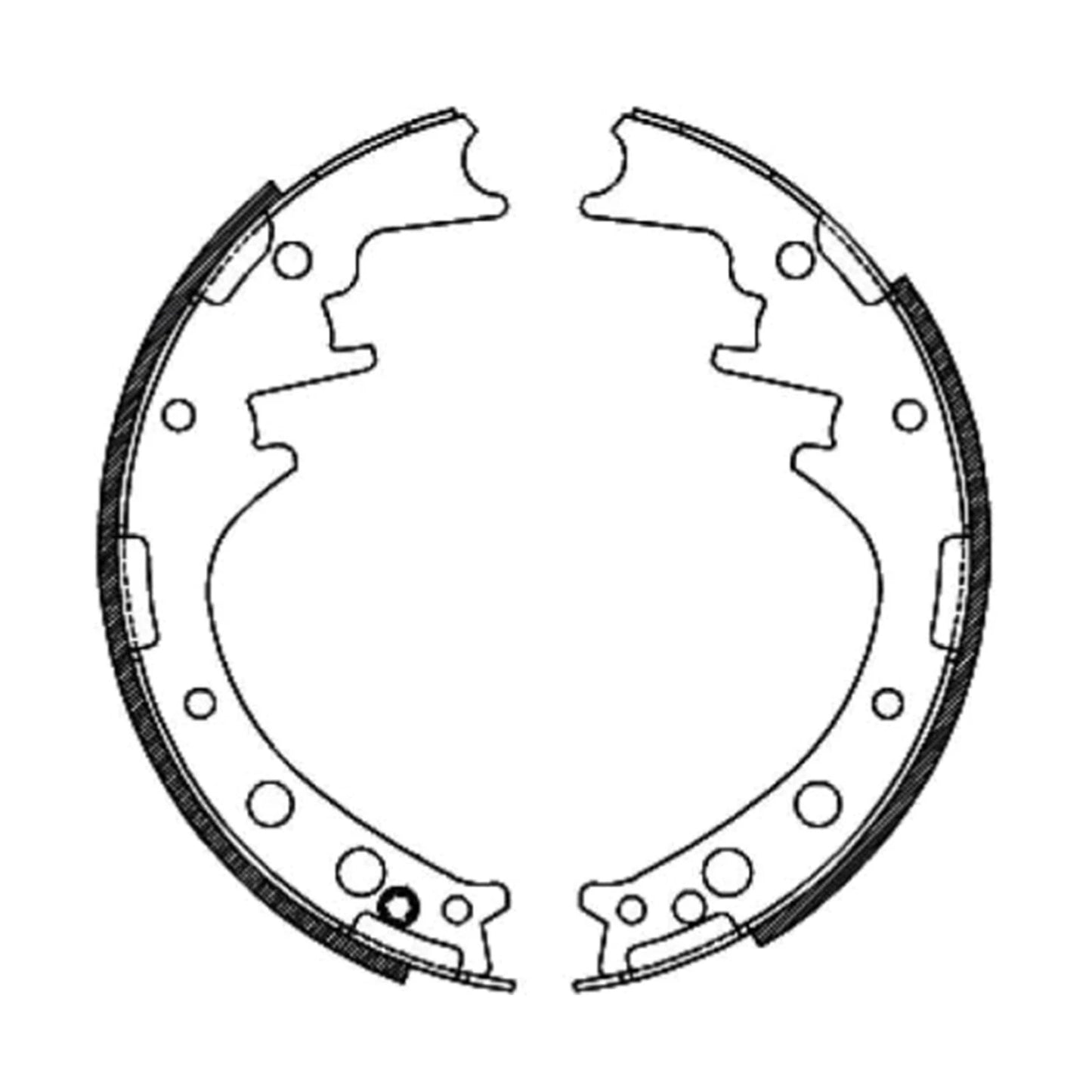 Rear Brake Shoes for Toyota Hiace (1972–1982)