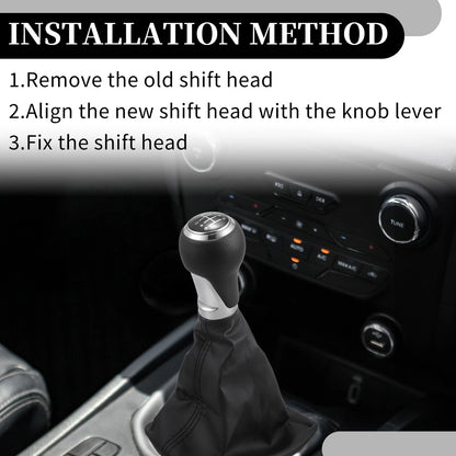 6 Speed Gear Shift Knob with Dust Cover for Audi A6 C6 4F (2004–2008)