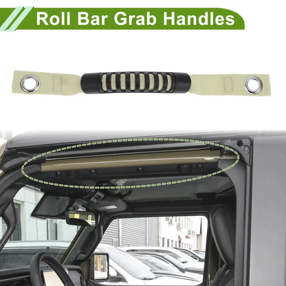 Roll Bar Grab Handles for Jeep Wrangler (2018–2030) Black Beige