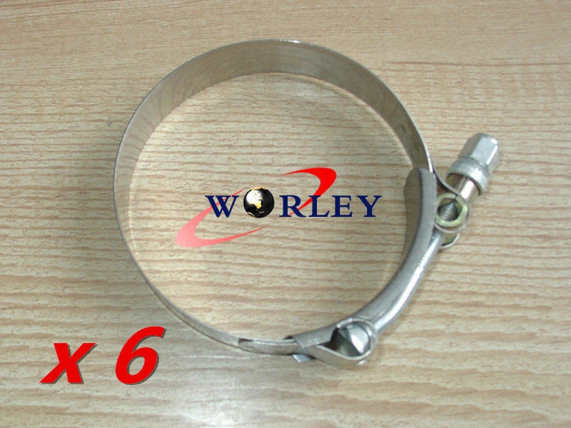 Set of 8 T Bolt Stainless Steel Silicone Hose Clamps for Universal Use