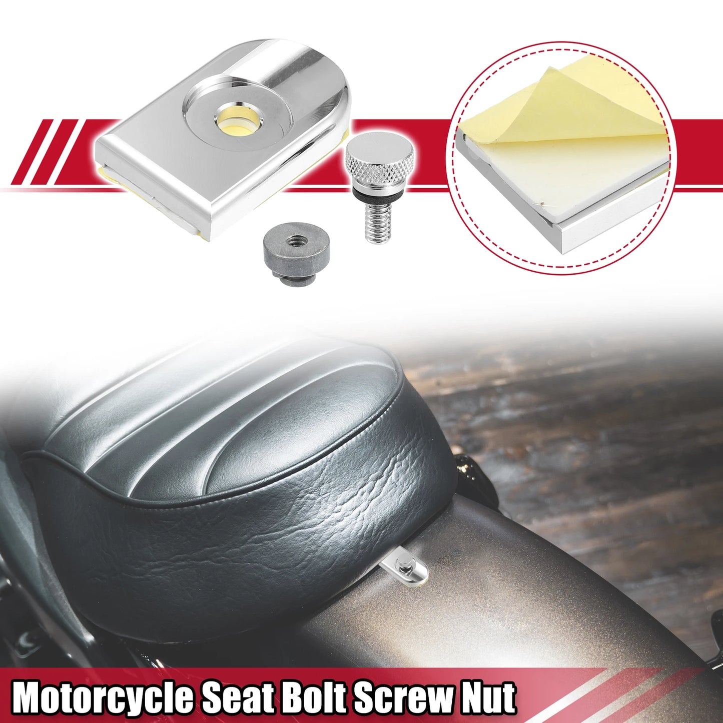 Seat Bolt Screw Set with Cover Nut for Harley Davidson