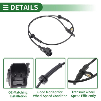ABS Wheel Speed Sensor No.T2H48446 for Jaguar XE (2015–2020) Left Right Front
