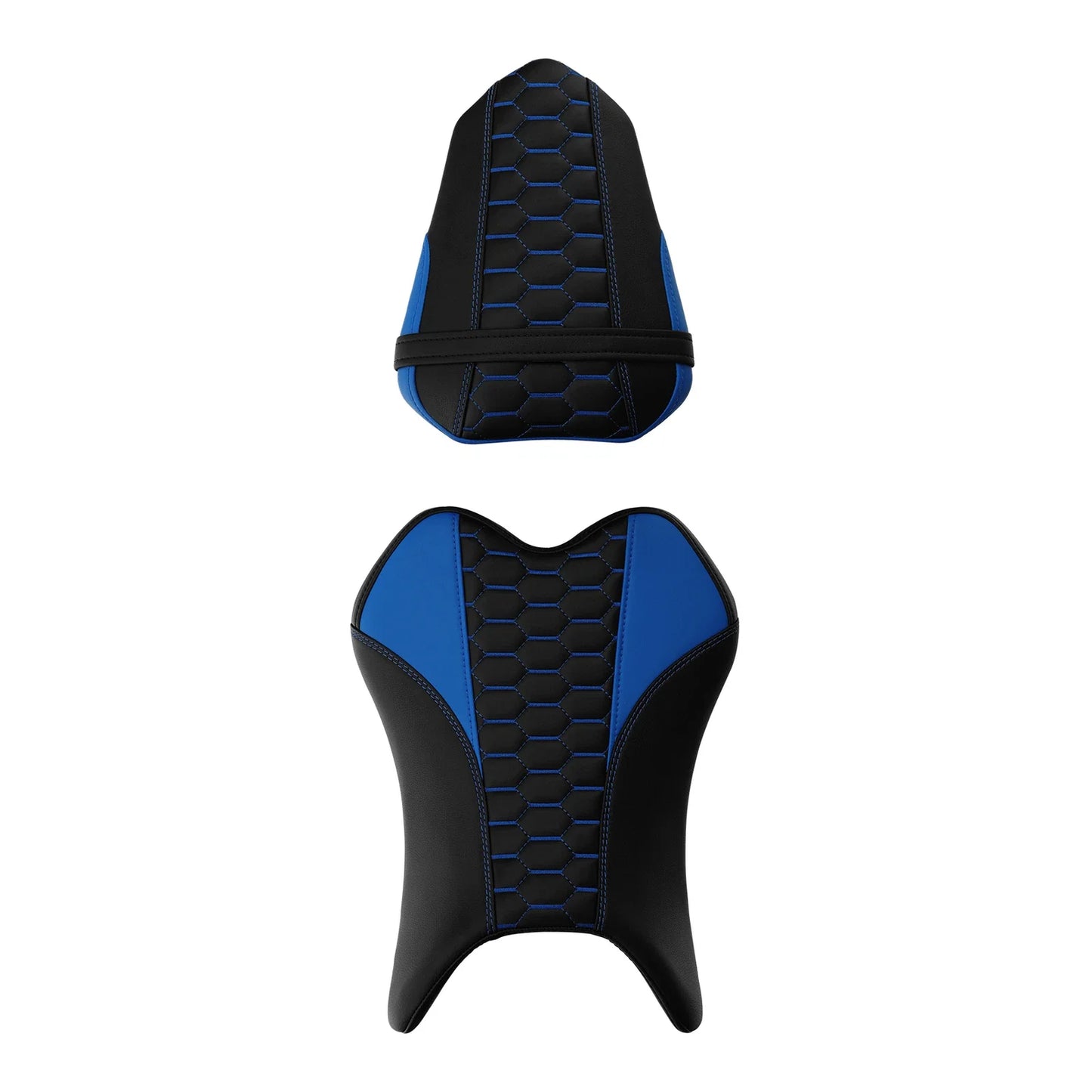Driver & Passenger Seats for Yamaha YZF R1 (2007-2008) Black Blue