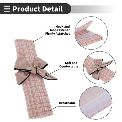 Set of 2 Deep Pink Seat Belt Cover Pads for Universal Fit (23.5cm)