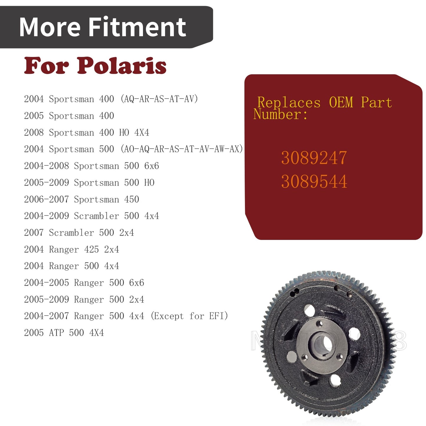 Flywheel for Polaris Sportsman 400 450 500 Scrambler Ranger (2000–2014)