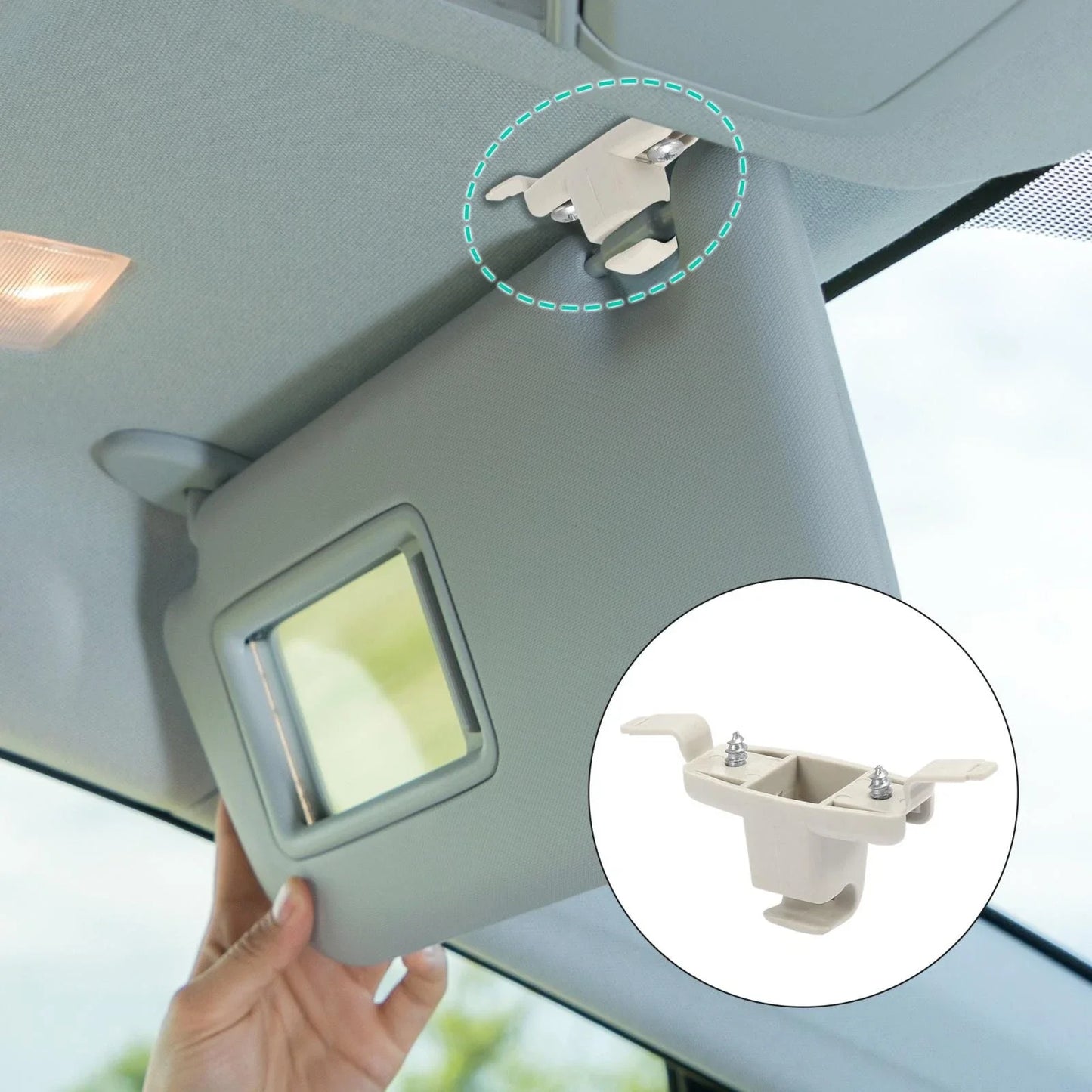 Sun Visor Hook Clip Retainer Beige for BMW 328i (1999-2000)