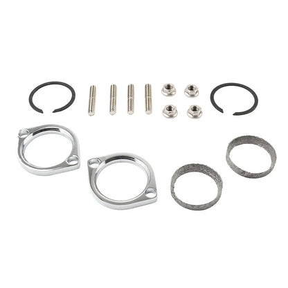 Exhaust Flange Install Kit  Flanges Gaskets Nuts Washers for Harley Big Twin