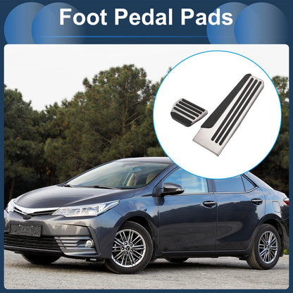 2X Foot Accelerator Pedal Covers for Infiniti G25 G35 G37 Q50 Q60 (2007–2020) Silver Tone