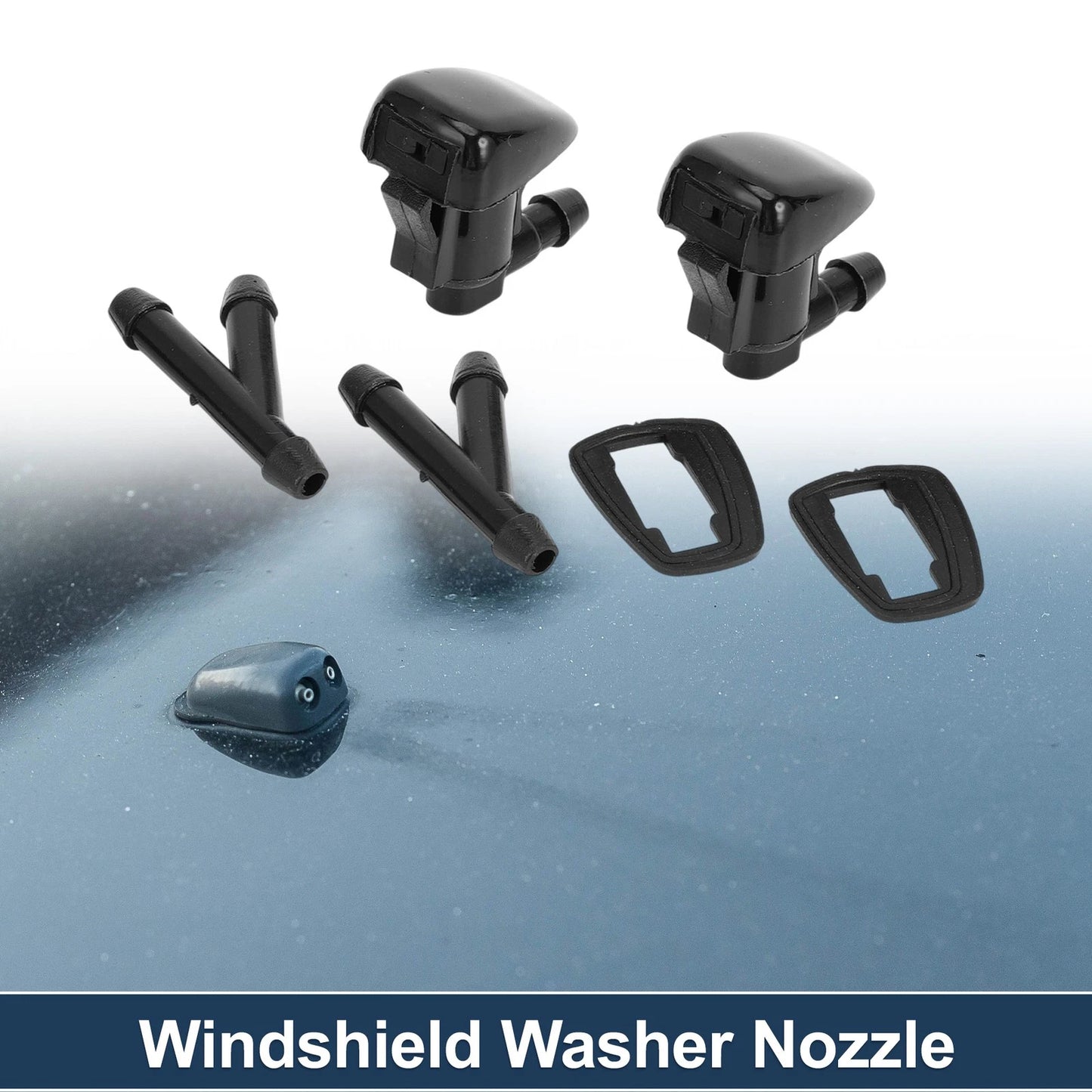 Windshield Washer Nozzle with Hose Connector for Toyota (1 Set) No. 85381AE020