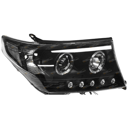 2 x Headlights for Toyota Landcruiser 200 Series Angel Eye (2007–2015)