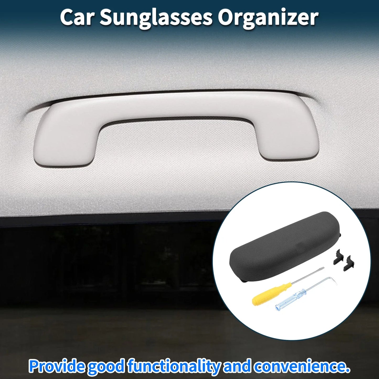 Sunglasses Case for Porsche Panamera Eyeglasses Holder Storage Box Black