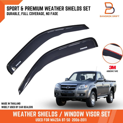 Weather Shield Window Visor Rain Guard for Mazda BT-50 (2006-2011)